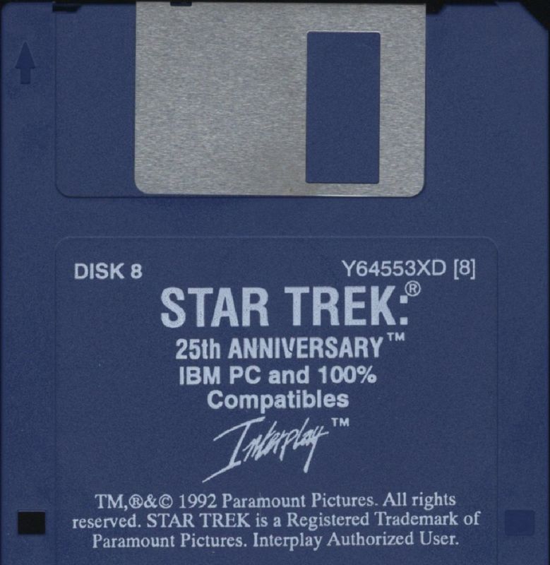 Media for Star Trek: 25th Anniversary (DOS) (Version 1.0): Disk 8