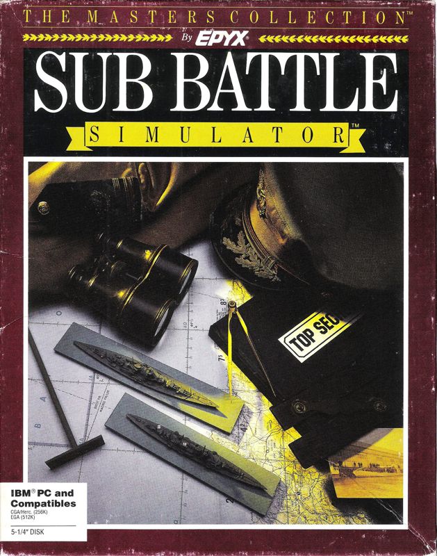 Front Cover for Sub Battle Simulator (DOS) (5.25" disk release)