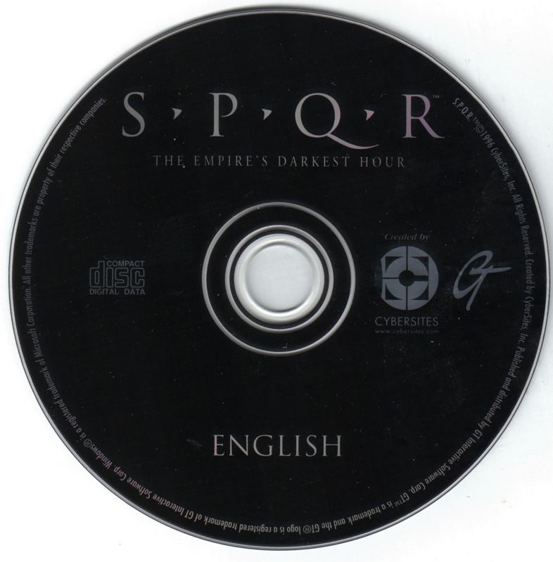 Media for SPQR: The Empire's Darkest Hour (Windows and Windows 3.x) (Replay release)
