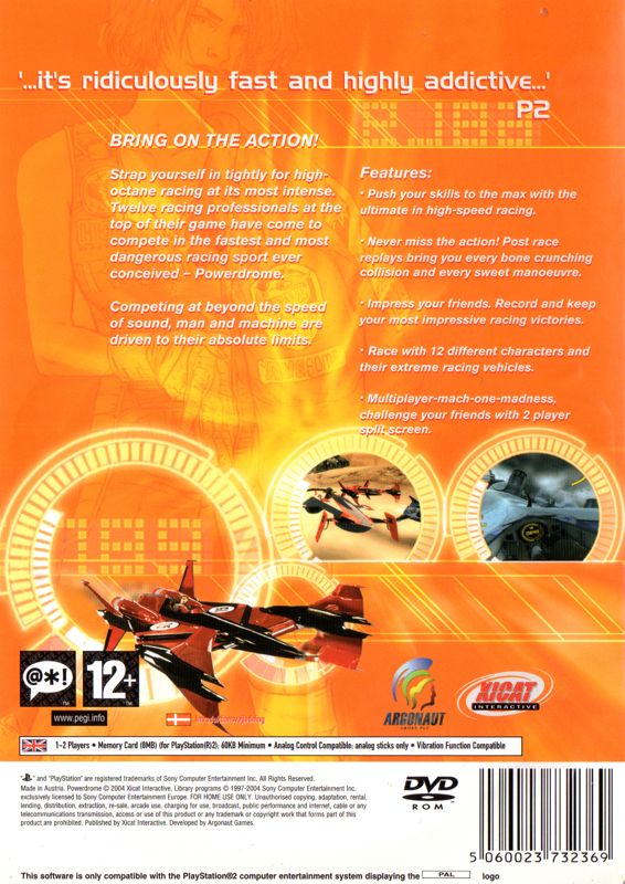 Back Cover for Power Drome (PlayStation 2)