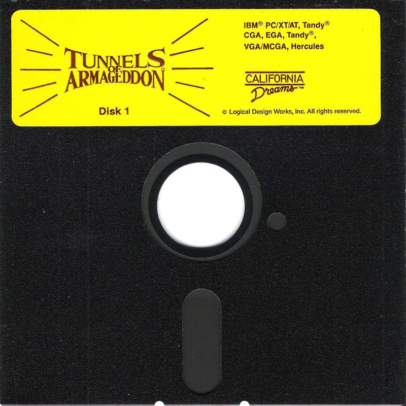 Media for Tunnels of Armageddon (DOS) (5.25" disk release): Disk 1/2