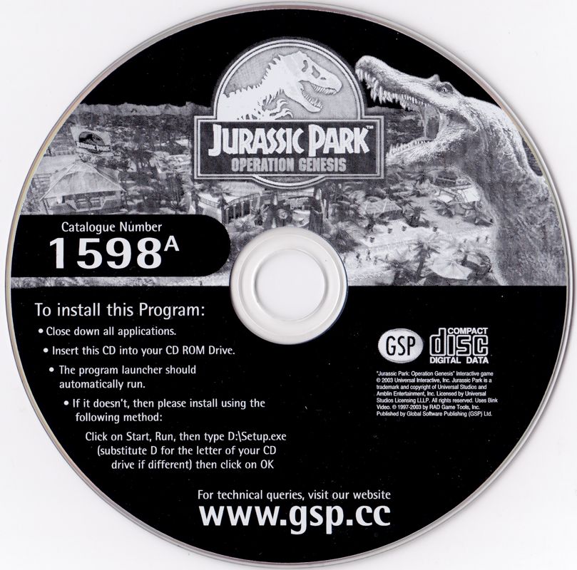 Media for Jurassic Park: Operation Genesis (Windows) (White Label release)