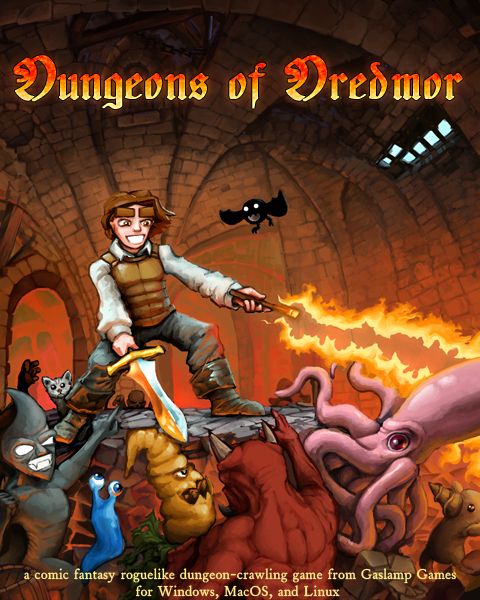 Front Cover for Dungeons of Dredmor (Linux and Macintosh and Windows) (Desura release)