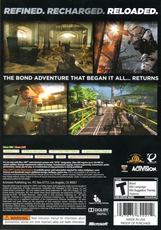 Viewing full size 007 GoldenEye; Reloaded box cover