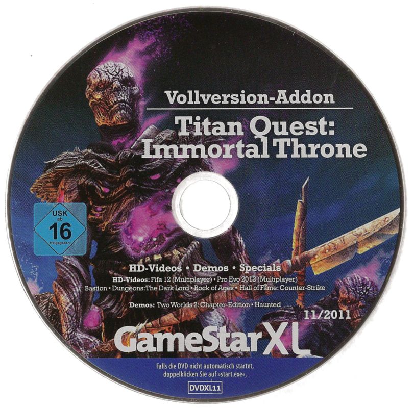 Media for Titan Quest: Immortal Throne (Windows) (GameStar XL 11/2011 covermount)