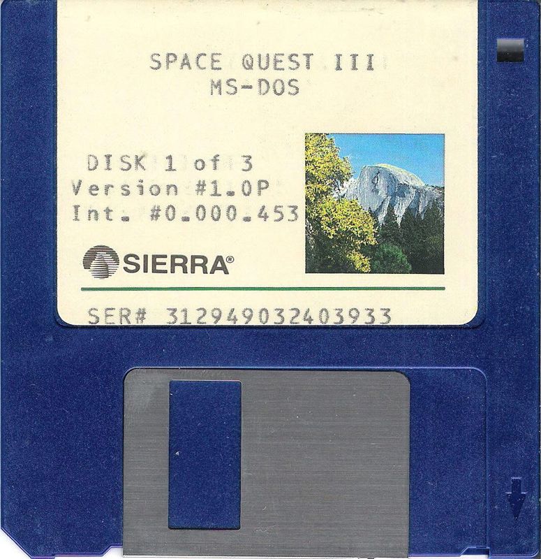Media for Space Quest III: The Pirates of Pestulon (DOS): 3.5" Disk (1/3)