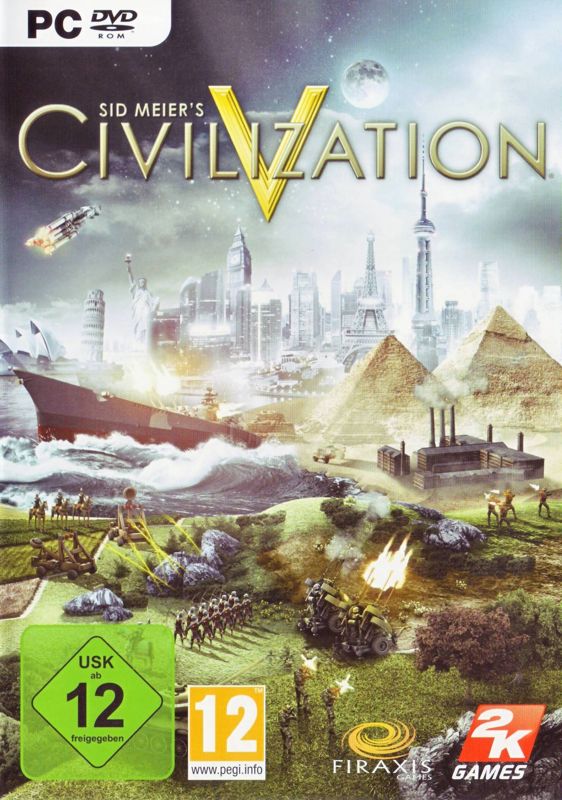 Other for Sid Meier's Civilization V (Windows): Sleeve Case Front Cover reversed with USK 12 badge