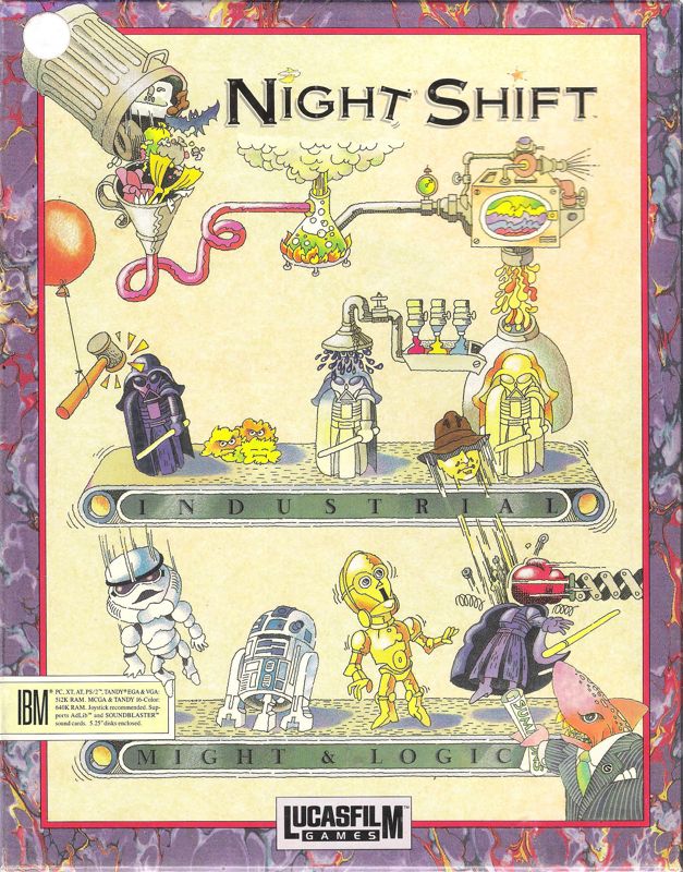 Front Cover for Night Shift (DOS) (5.25" disk release)