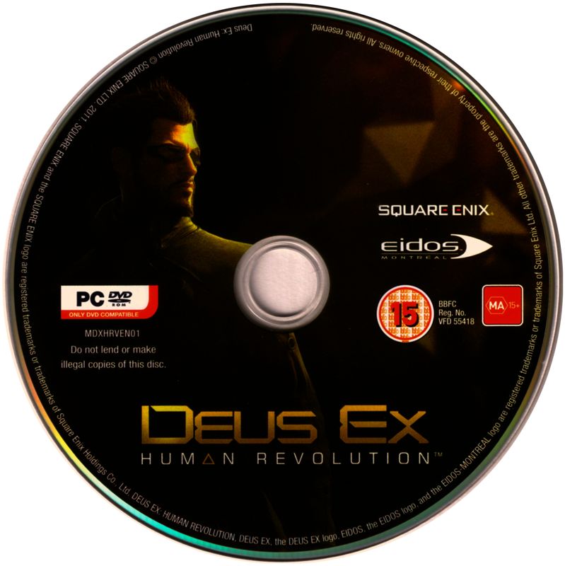 Media for Deus Ex: Human Revolution (Augmented Edition) (Windows): Game Disc