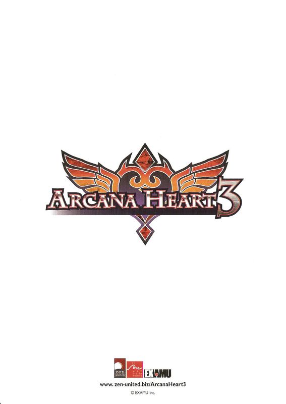 Soundtrack for Arcana Heart 3 (Limited Edition) (PlayStation 3): Keep Case - Back