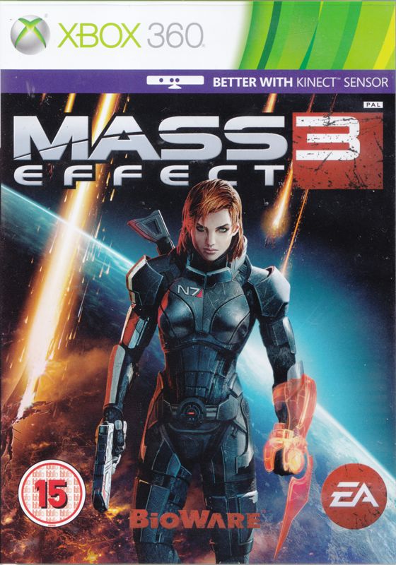 Front Cover for Mass Effect 3 (Xbox 360): Femshep reverse cover