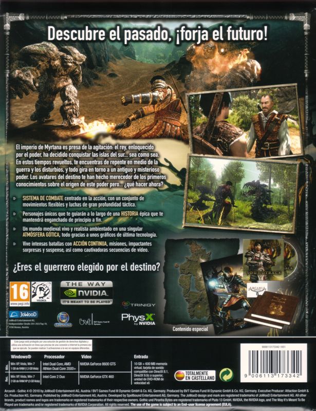 Back Cover for ArcaniA: Gothic 4 (Collector's Edition) (Windows)