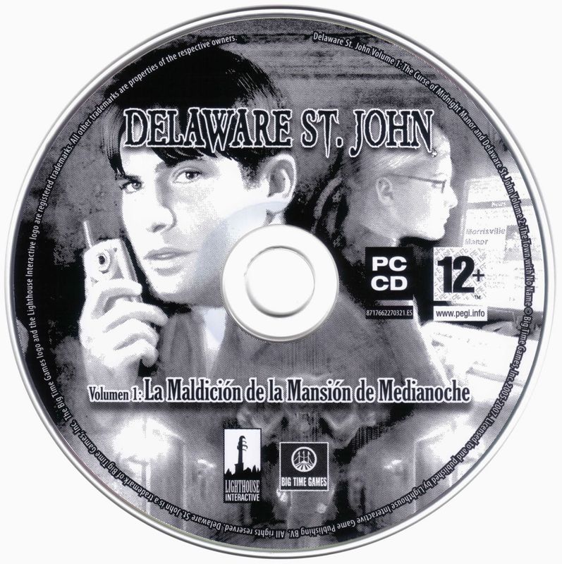 Media for Delaware St. John: Volume 1: The Curse of Midnight Manor / Volume 2: The Town with No Name (Windows): Volume 1 Disc