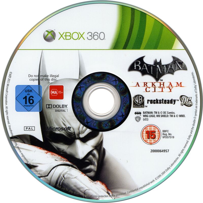 Media for Batman: Arkham City (Collector's Edition) (Xbox 360): Game disc