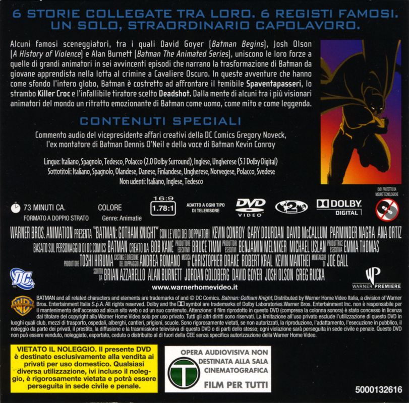 Other for Batman: Arkham City (Collector's Edition) (Xbox 360): Movie Sleeve - Back