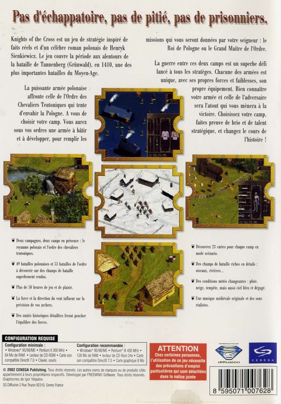 Back Cover for Knights of the Cross (Windows)