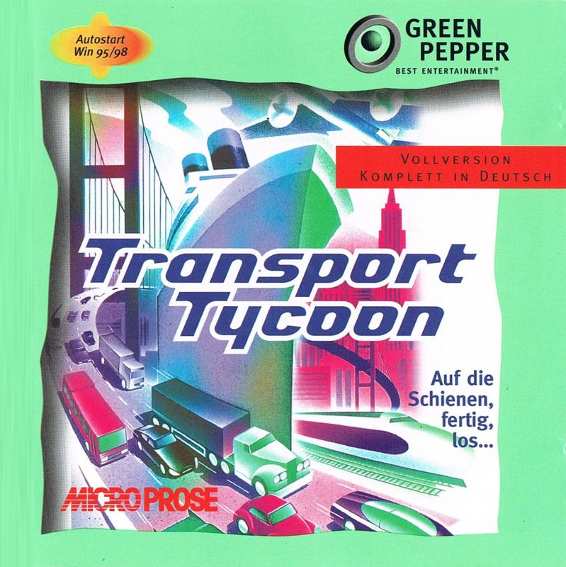 Front Cover for Transport Tycoon (DOS) (Green Pepper release)