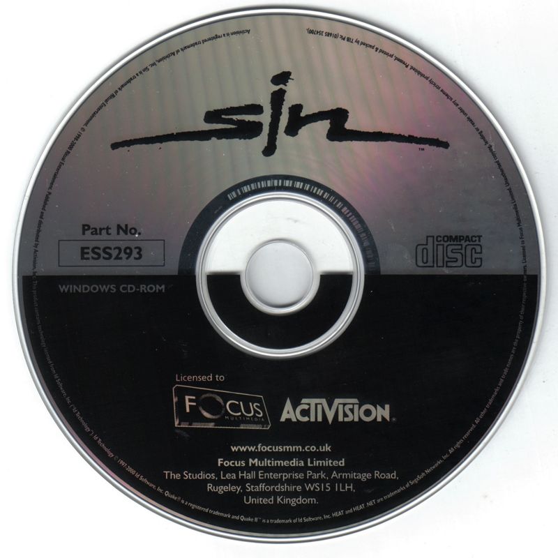 Media for SiN (Windows) (Focus Multimedia 'Games' release)