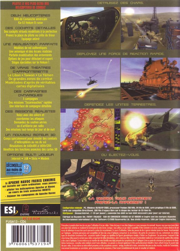 Back Cover for Enemy Engaged: RAH-66 Comanche versus Ka-52 Hokum (Windows) (ESI release)