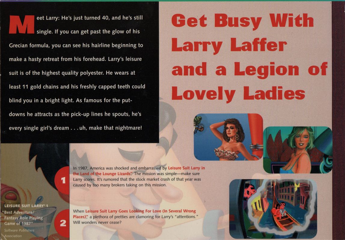 Inside Cover for Leisure Suit Larry: Collection Series (DOS and Windows): Top
