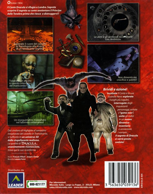 Back Cover for Dracula: The Last Sanctuary (Windows)