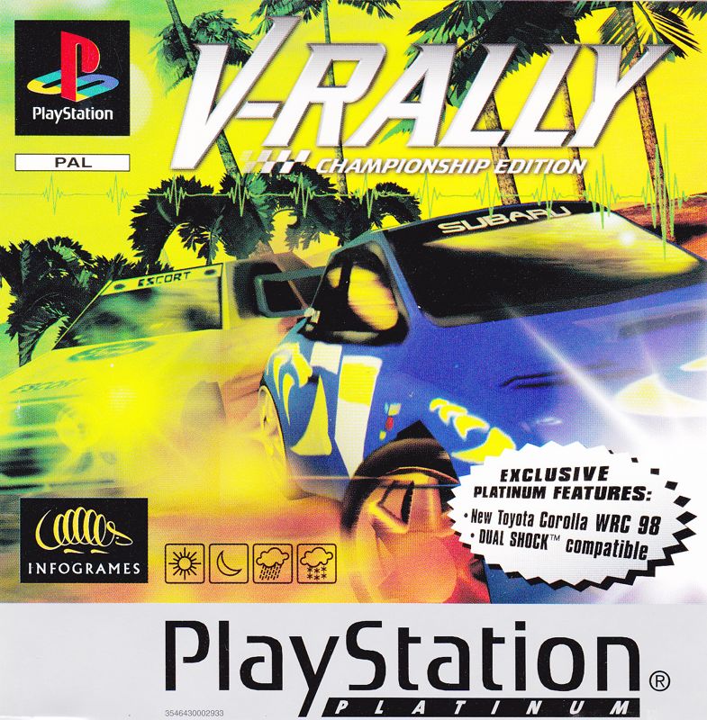 Front Cover for Need for Speed: V-Rally (PlayStation) (Platinum release)