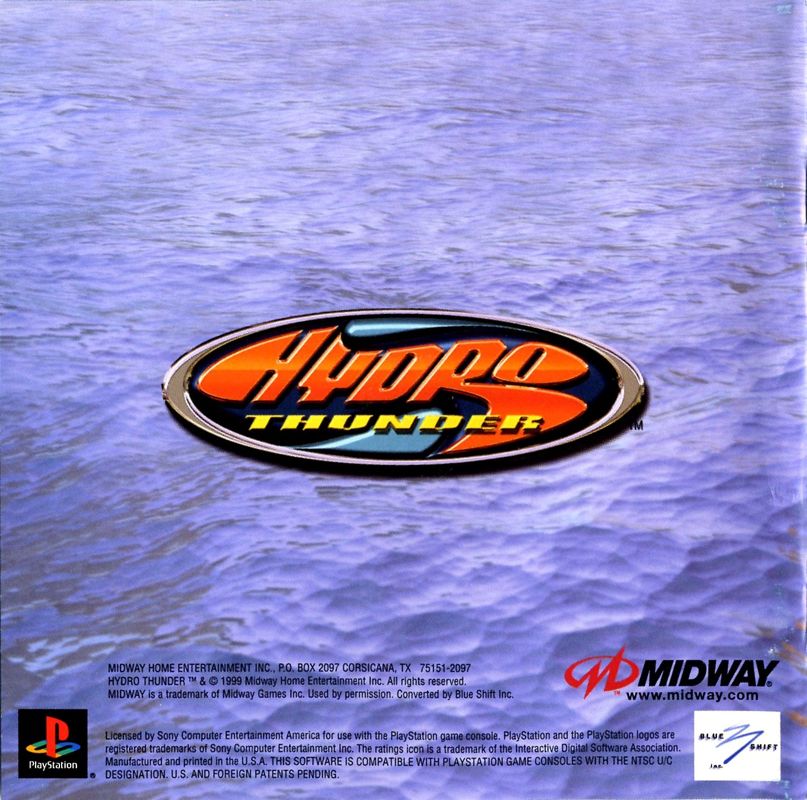 Inside Cover for Hydro Thunder (PlayStation): Left