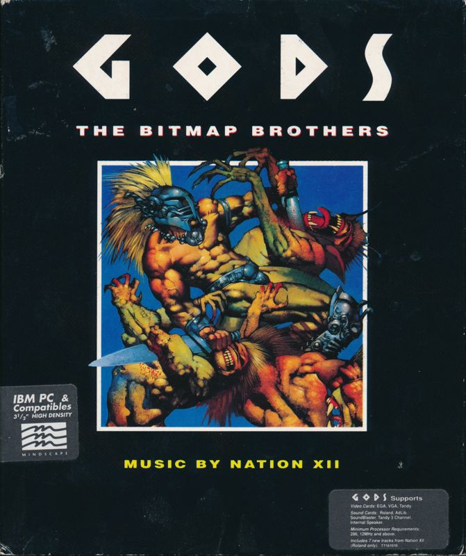 Front Cover for Gods (DOS) (3'5 disk release)