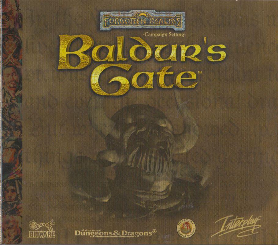 Other for Baldur's Gate (Windows) (French Internet version): Disc 1 Cardboard Case - Back