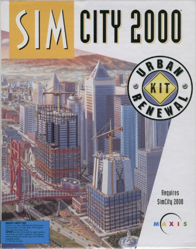 Front Cover for SimCity 2000: Urban Renewal Kit (DOS)
