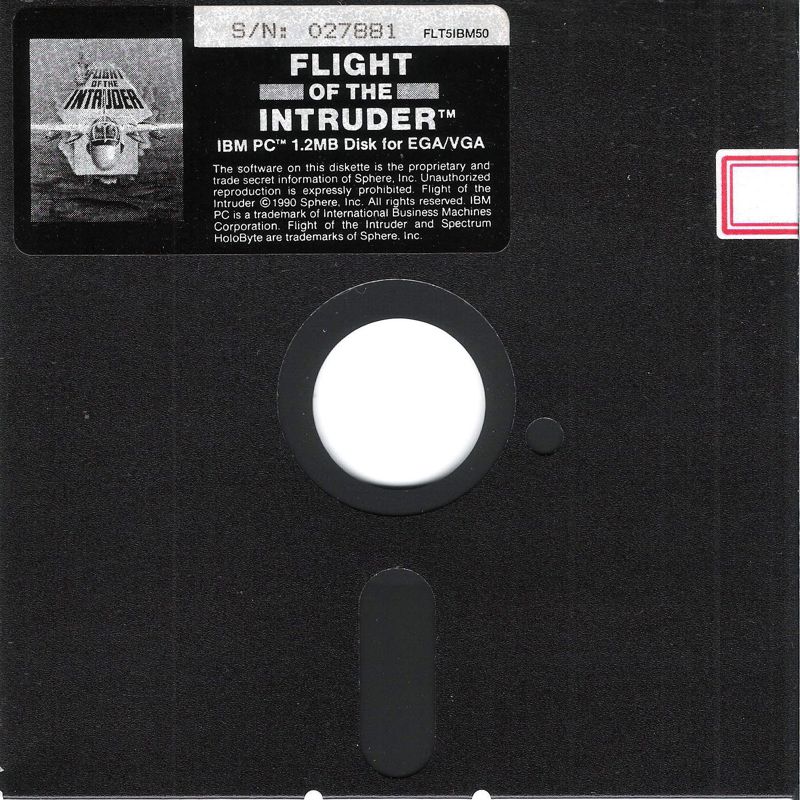 Media for Flight of the Intruder (DOS): 5.25" 1.2MB VGA Disk