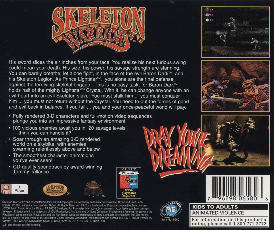 Skeleton Warriors cover or packaging material - MobyGames