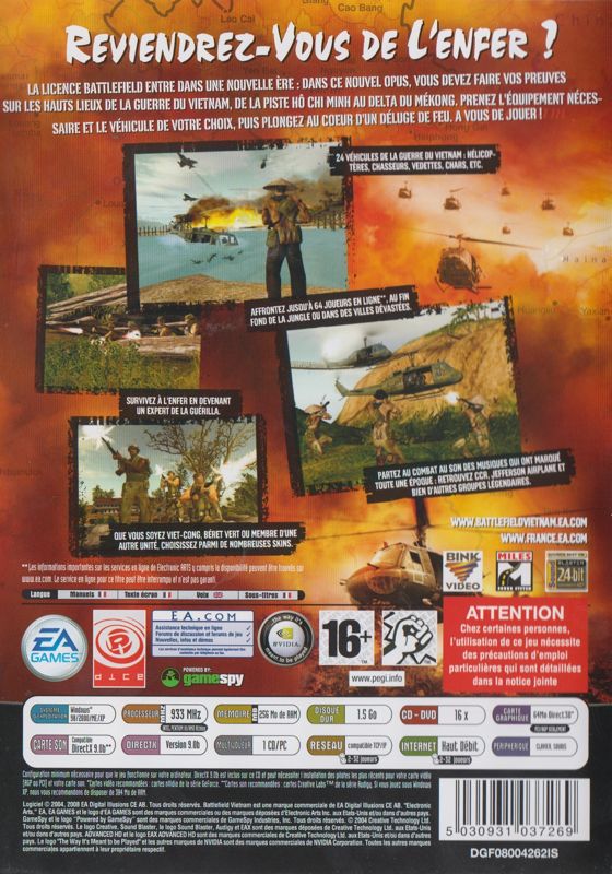 Back Cover for Battlefield: Vietnam (Windows) (Rom Rom Rom Publishing release (PDF Manual))