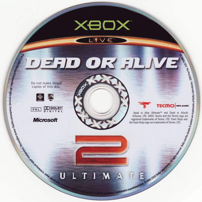 Media for Dead or Alive: Ultimate (Xbox) (Double Disc Collector's Edition): Dead or Alive 2 Ultimate disc