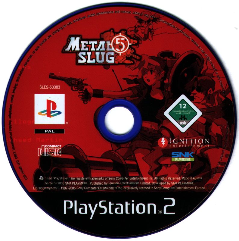 Media for Metal Slug 5 (PlayStation 2)