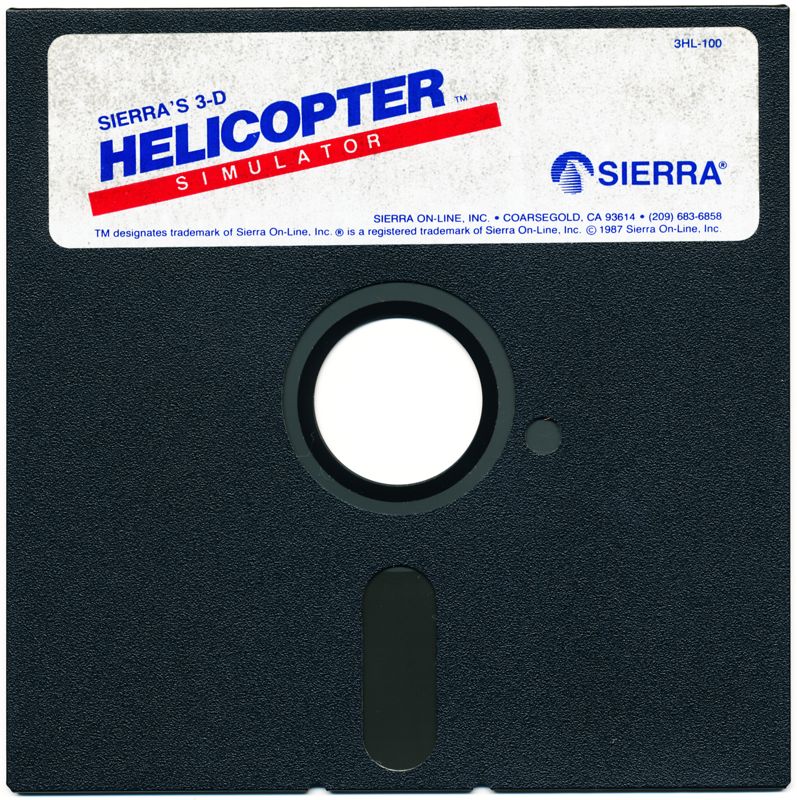 Media for Sierra's 3-D Helicopter Simulator (DOS) (Dual media release): 5.25" Disk