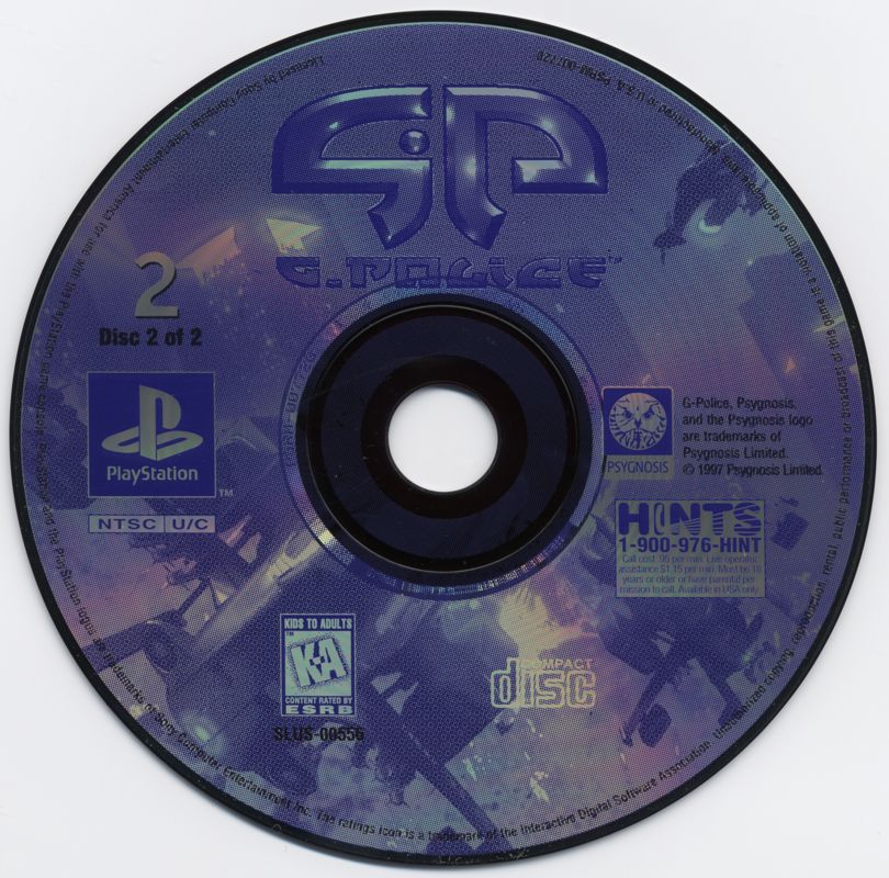 Media for G-Police (PlayStation): Disc 2