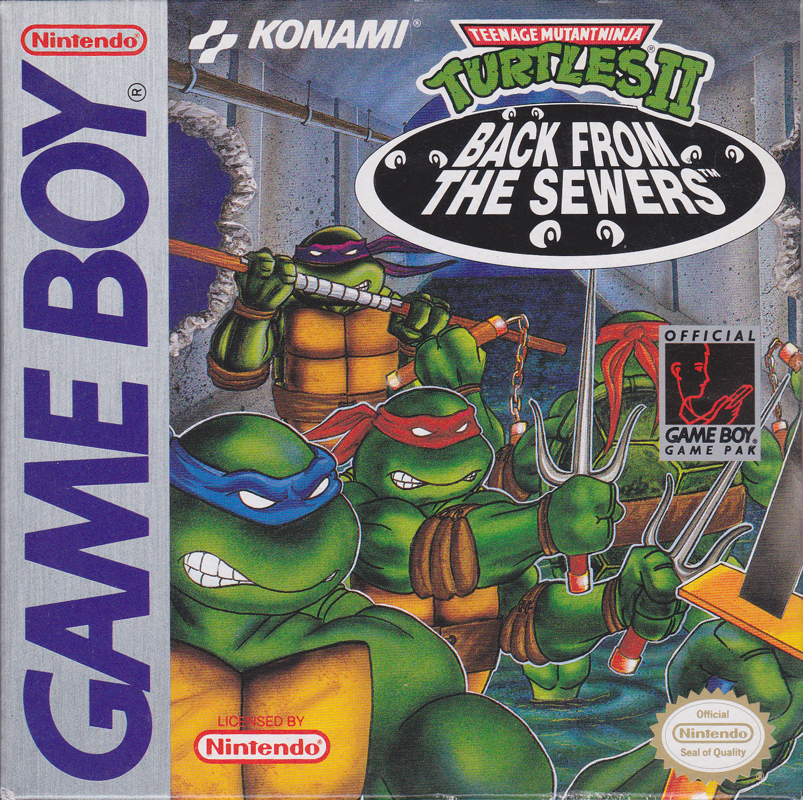 Front Cover for Teenage Mutant Ninja Turtles II: Back from the Sewers (Game Boy)