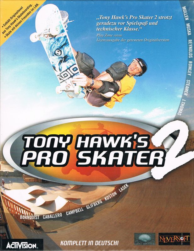 Front Cover for Tony Hawk's Pro Skater 2 (Windows) (Tandem Verlag licensed Budget release)