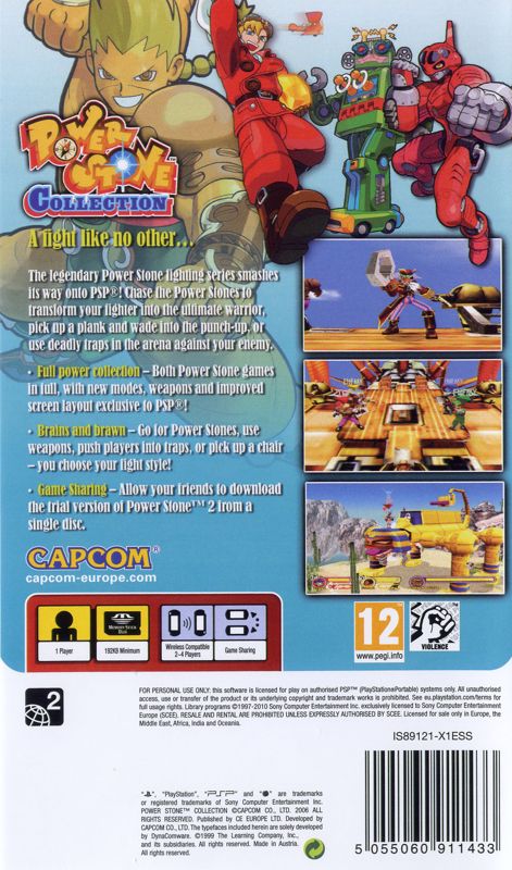 Back Cover for Power Stone Collection (PSP) (PSP Essentials release)