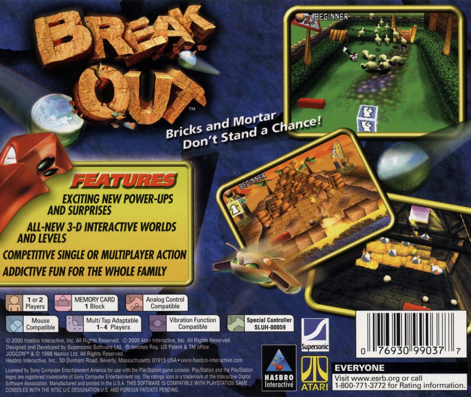 Back Cover for Breakout (PlayStation)