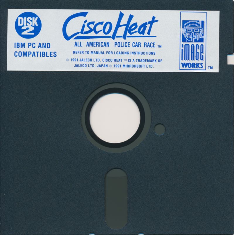 Media for Cisco Heat: All American Police Car Race (DOS) (5.25" disk release): 5.25" disk 2/2