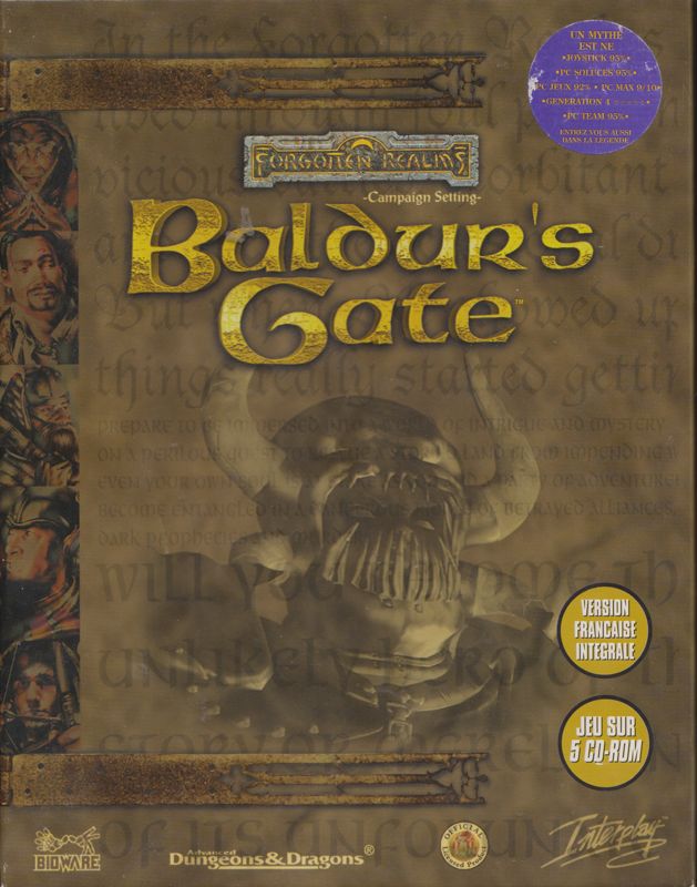 Front Cover for Baldur's Gate (Windows) (French Internet version)