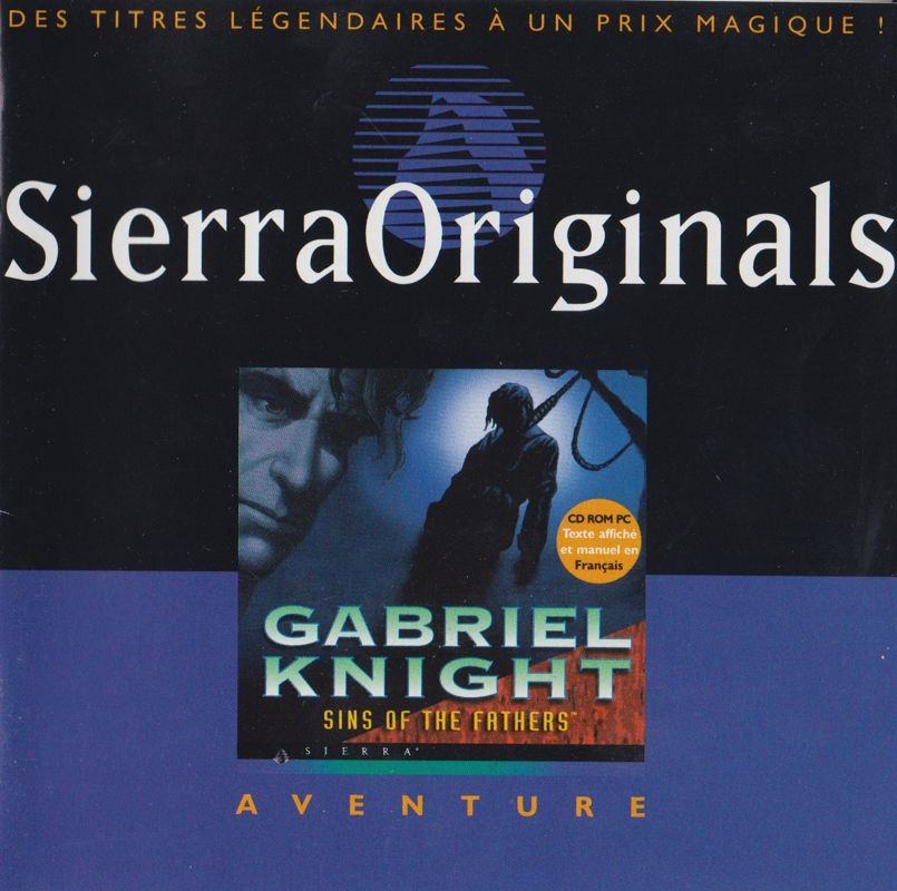 Other for Gabriel Knight: Sins of the Fathers (DOS and Windows and Windows 16-bit) (SierraOriginals release (1996)): Jewel Case - Front (also front of manual)