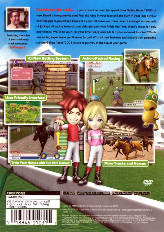 Gallop Racer 2003: A New Breed cover or packaging material - MobyGames