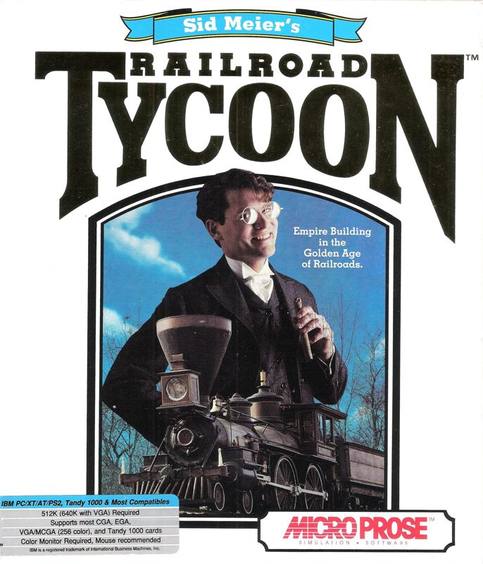 Front Cover for Sid Meier's Railroad Tycoon (DOS) (Original (1990) edition)