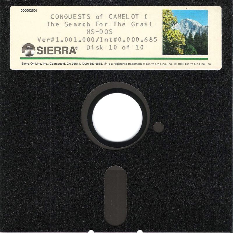 Media for Conquests of Camelot: The Search for the Grail (DOS): Disk (10/10)
