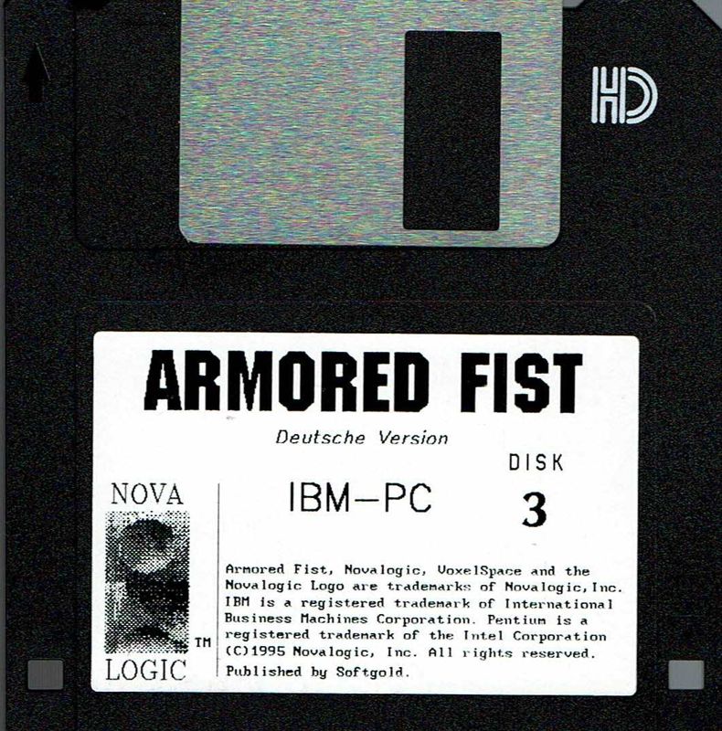 Media for Armored Fist (DOS) (3,5'' Disk release): Disk 3