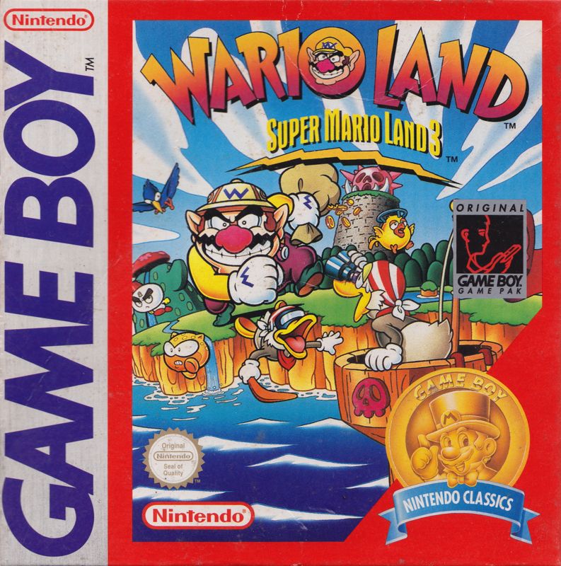 Front Cover for Wario Land: Super Mario Land 3 (Game Boy) (Nintendo Classics release)