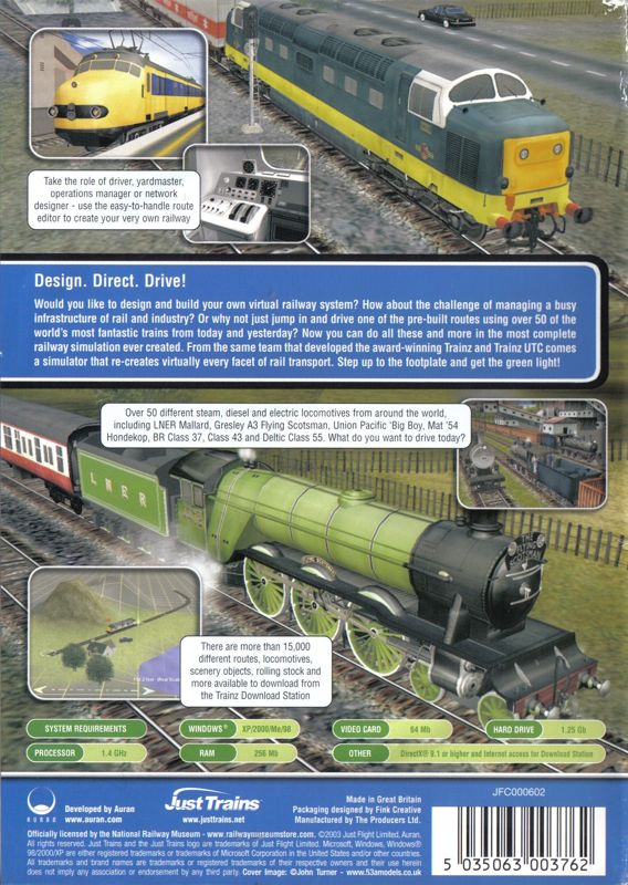 Back Cover for Trainz Railroad Simulator 2004 (Windows)